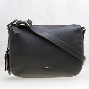 NEW Furla Black Leather Medium Emma Hobo Bag Size: Medium